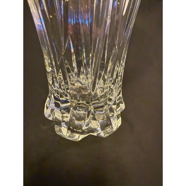1940s Vintage Lenox Crystal Vase With Scalloped Rim and Starburst Cuts For Sale - Image 5 of 5