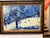 Available: Vintage Winter landscape featuring people skiing. Some impasto well executed. Original carved wood frame.