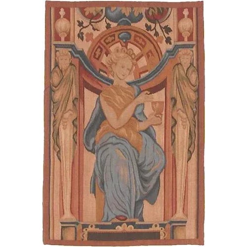 Brown 1990s Vintage Handwoven Wool Tapestry For Sale - Image 8 of 8