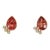 1.9Ct Padparadscha Sapphire Earrings With Earth-Mined Diamond Accents: 14k Gold, A Pair For Sale