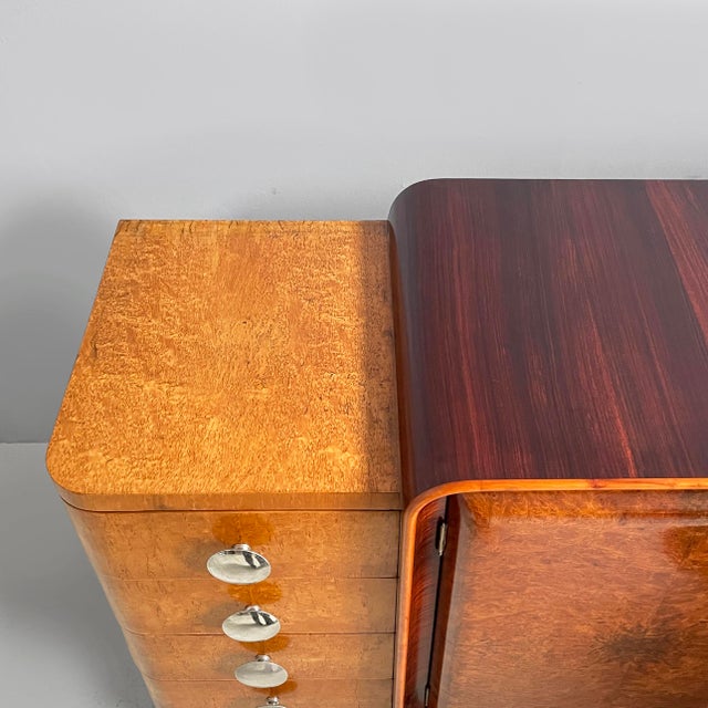 Art Deco Italian Sideboard in Wood and Steel, 1930s For Sale - Image 13 of 17