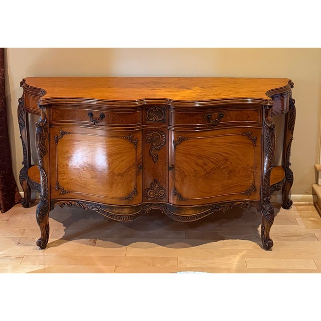 Antique Solid Philippine Narra Wood Sideboard For Sale - Image 11 of 14