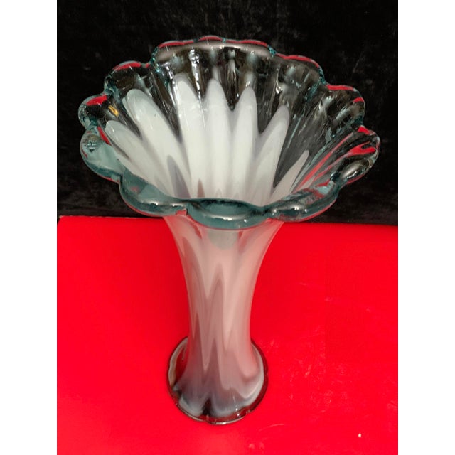 Art Glass Flower Shaped Vase Chairish
