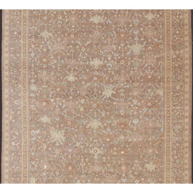 Indian Keivan Woven Arts Large Hand-Knotted Wool Amritsar Rug 12'9 X 15'9 For Sale - Image 3 of 13