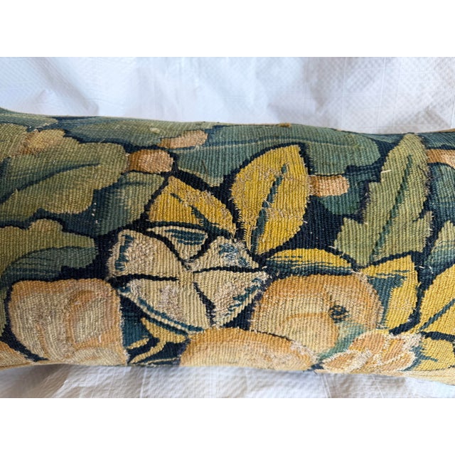 16th Century 16th Century Antique Brussels Verdure Tapestry Pillow For Sale - Image 5 of 7