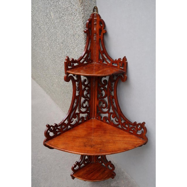 French Large XIXth Century Wall Angle Shelf. For Sale In Los Angeles - Image 6 of 12