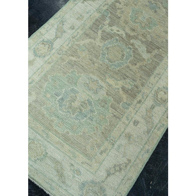Textile Turkish Oushak Rug 2'6" x 10' #19285 For Sale - Image 7 of 8