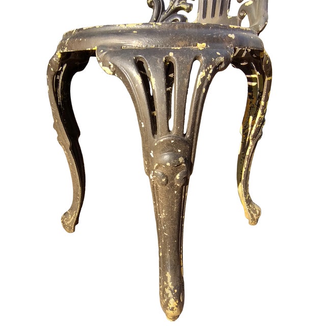 Metal Victorian Style Metal Garden Chairs, Pair For Sale - Image 7 of 8