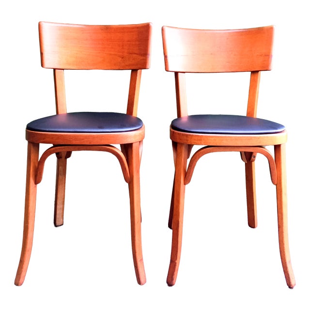 Vintage Bistro Chairs from Baumann, 1960s, Set of 2 For Sale