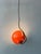 Small red vintage space age Artimeta pendant lamp made out of metal. The shade consists out of thick metal with red...