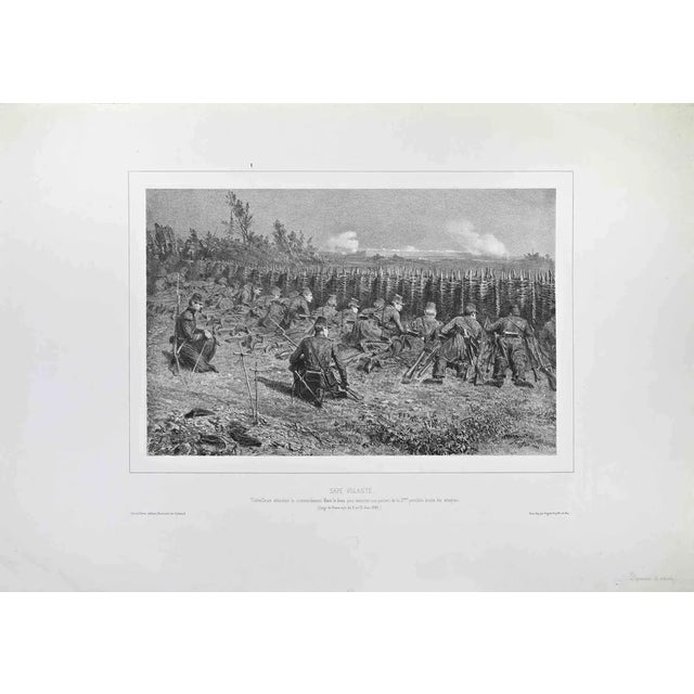 Auguste Raffet, The French Trench, Lithograph, Mid 19th Century For Sale