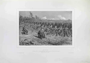 Auguste Raffet, The French Trench, Lithograph, Mid 19th Century