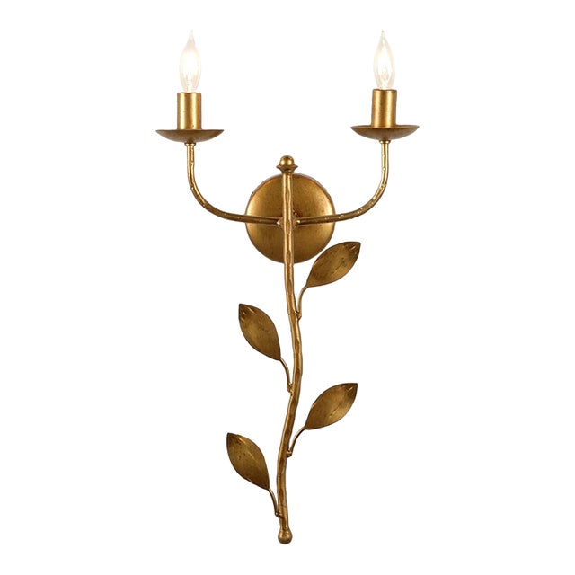 Chelsea House Botanical Leaf Sconce For Sale