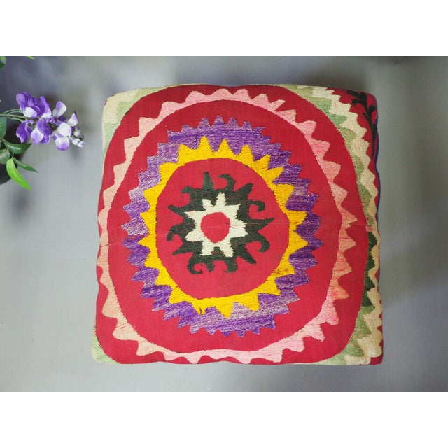 Vintage Hand-Carved Wooden Stoll Chair, Afghanistan For Sale - Image 10 of 14