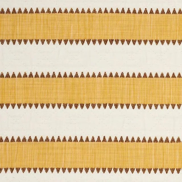 Contemporary Sample - Schumacher Isolde Stripe Fabric in Yellow For Sale - Image 3 of 3