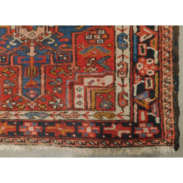 Persian 1940s Hand Made Persian Karaja Runner. 3'x 10'9" For Sale - Image 3 of 13