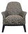 Comfortable Lounge Chair With Swirl Pattern Upholstery For Sale