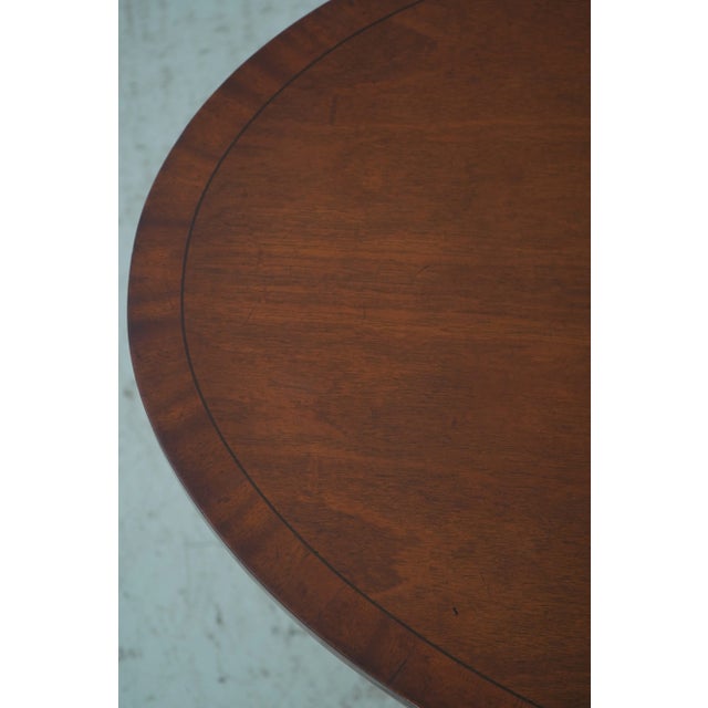 English Elliptical Mahogany Coffee Table For Sale - Image 9 of 10