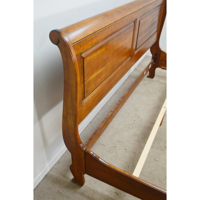 Brown Ethan Allen California King Sleigh Bed For Sale - Image 8 of 11