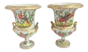 Early 19th Century Large Pair Of Porcelain Urns