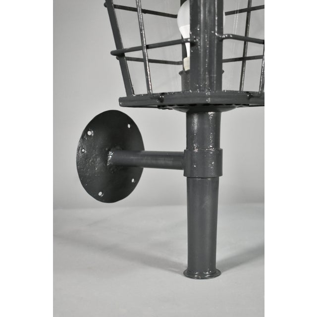 Vintage French Exterior Lantern in Steel, 1920s For Sale - Image 11 of 16