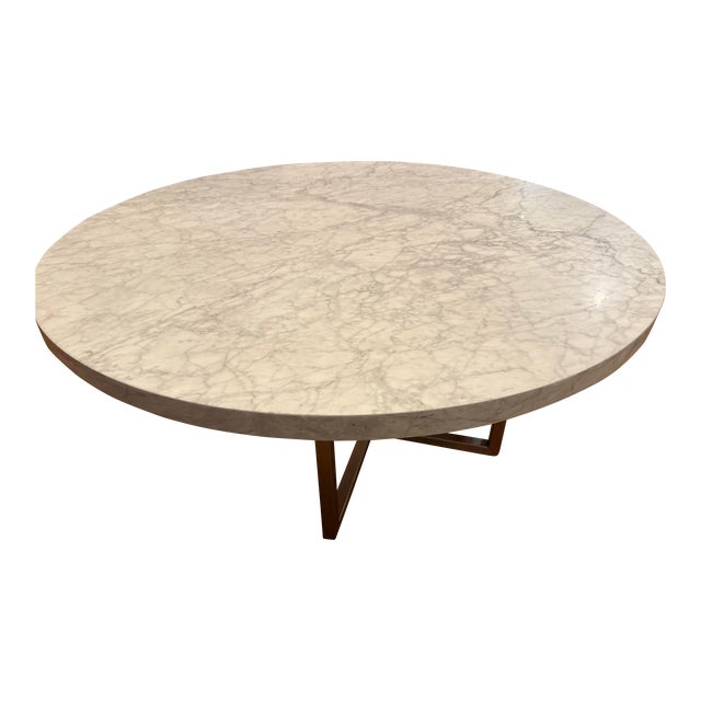 Restoration Hardware Torano Round Marble Dining Table Chairish