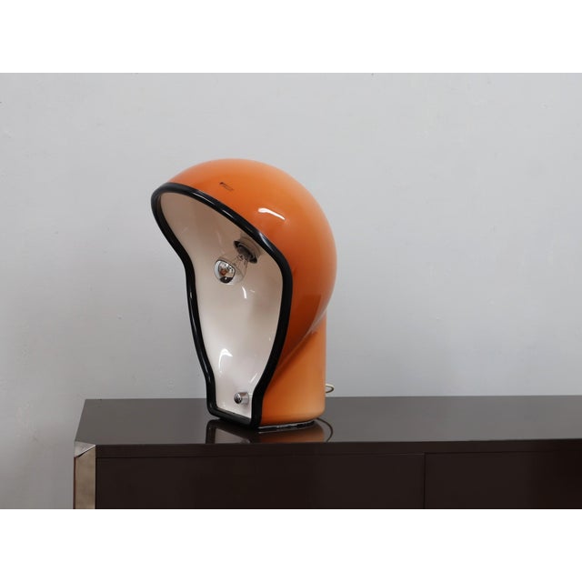 Black Space Age Birghitta Table Lamp by Fabio Lenci for Iguzzini, 1960s For Sale - Image 8 of 16