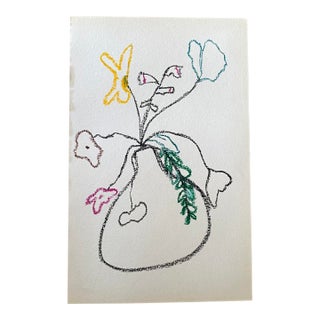 Una Base De Flores No. 10 Oil Pastel on Paper For Sale