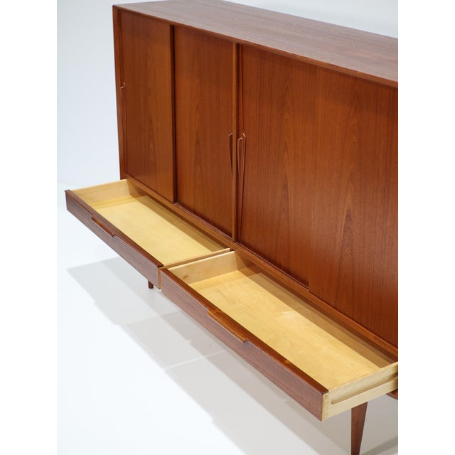 Model 13 Highboard in Teak by Gunni Omann for Omann Jun, Denmark, 1960s For Sale - Image 13 of 18