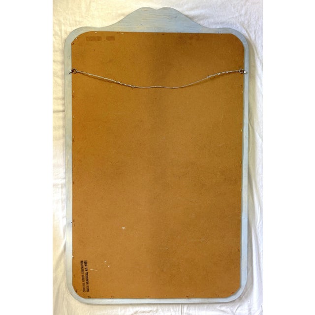 Vintage French Country Wood Mirror With Distressed Finish For Sale - Image 11 of 13