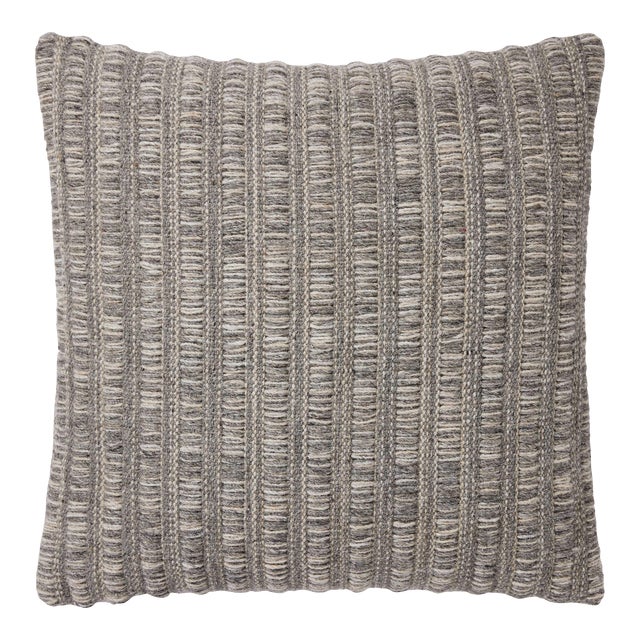 Amber Lewis x Loloi Kit Grey / Natural 22'' x 22'' Cover Only Pillow For Sale