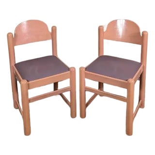 Vintage Pair of Pink & Purple Padova Dining Chairs by Hank Lowenstein For Sale
