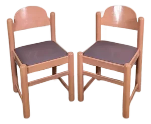 Vintage Pair of Pink & Purple Padova Dining Chairs by Hank Lowenstein