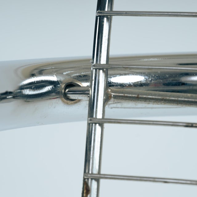 Vintage Italian Wire Chairs in Chrome & Metallic Thread, 1974, Set of 4 For Sale - Image 16 of 18