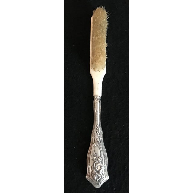 Small Antique French Silver/Bone Brush DETAILS Country: France Condition: Very Good Year: Late 1800s Dimensions: H 5.75” x...