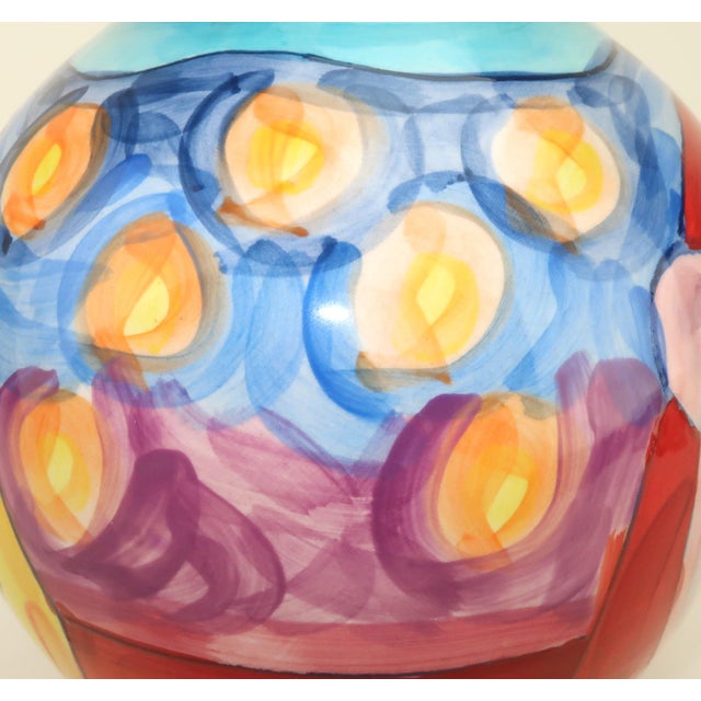 Denise Ford Portrait Decorated Ceramic Faces Vase for Ganz, c.1990 For Sale - Image 10 of 13