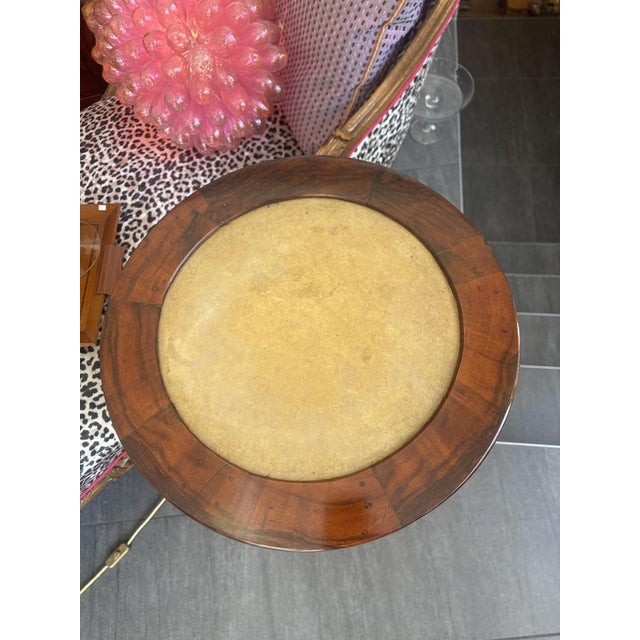 Biedermeier Drum Box in Walnut For Sale - Image 4 of 9