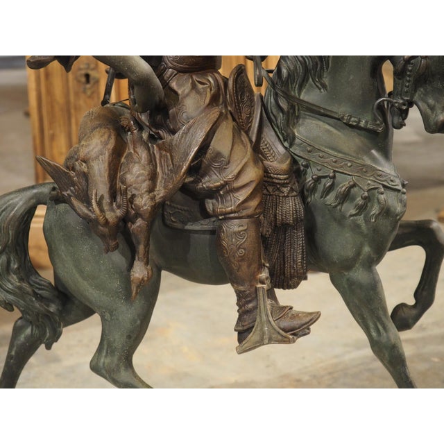 The Horseman Returning From the Hunt, Alfred Barye, Émile Guillemin, Circa 1870 For Sale - Image 10 of 18