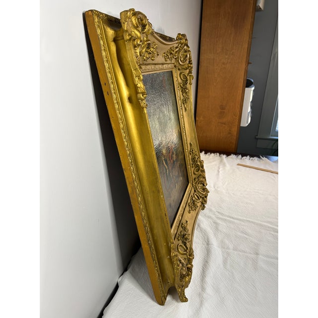 19th Century Continental Genre Oil Painting For Sale - Image 10 of 11