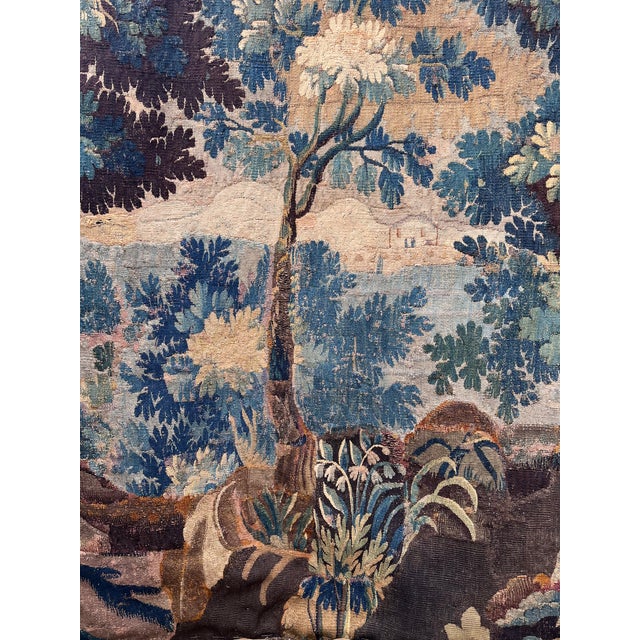 Green 18th Century Verdure Tapestry With Birds For Sale - Image 8 of 11