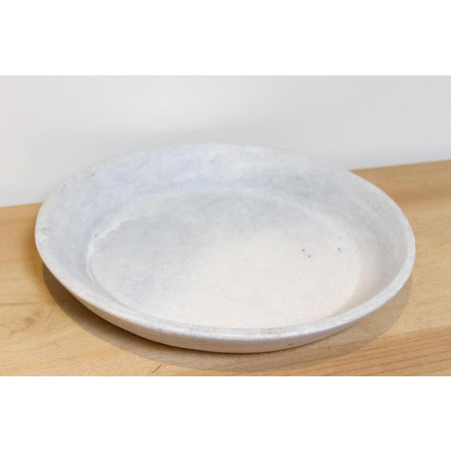 White Marble Dough Bowl For Sale - Image 4 of 7