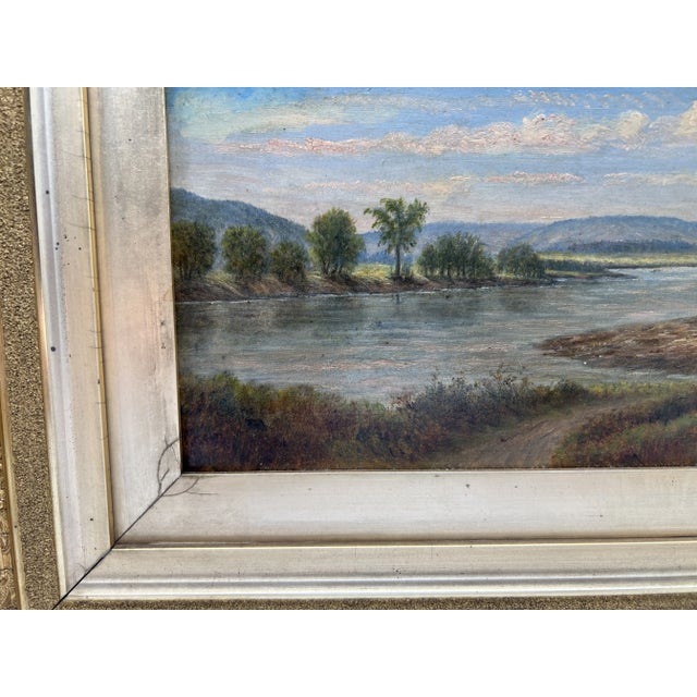 19th Century, American School Oil on Board Landscape - New Hampshire School For Sale In Boston - Image 6 of 9