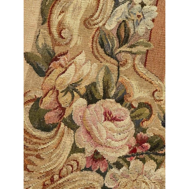 Antique French Handwoven Tapestry with Diane Return of Hunt Scene from Aubusson, 1940s For Sale - Image 14 of 18