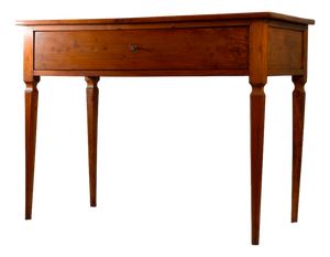 19th Century Italian Cherrywood Console Table with Drawer, 1890s