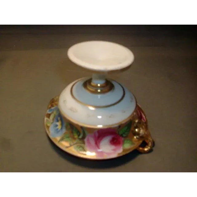 Rose 19th Century English Swansea or Derby Style Porcelain Floral Urn Vase For Sale - Image 8 of 9