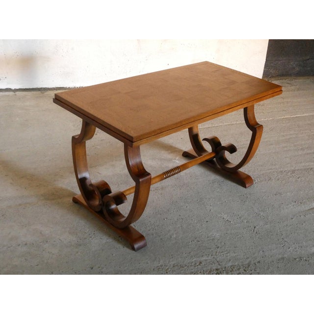 Neo-Classical Oak Coffee Table, 1960s For Sale - Image 3 of 7