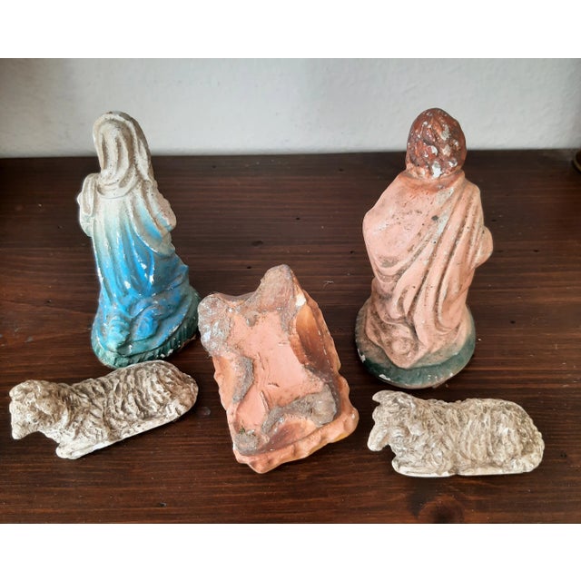 Italian Nativity Mid Century 10 Pc Creche Christmas For Sale - Image 4 of 8