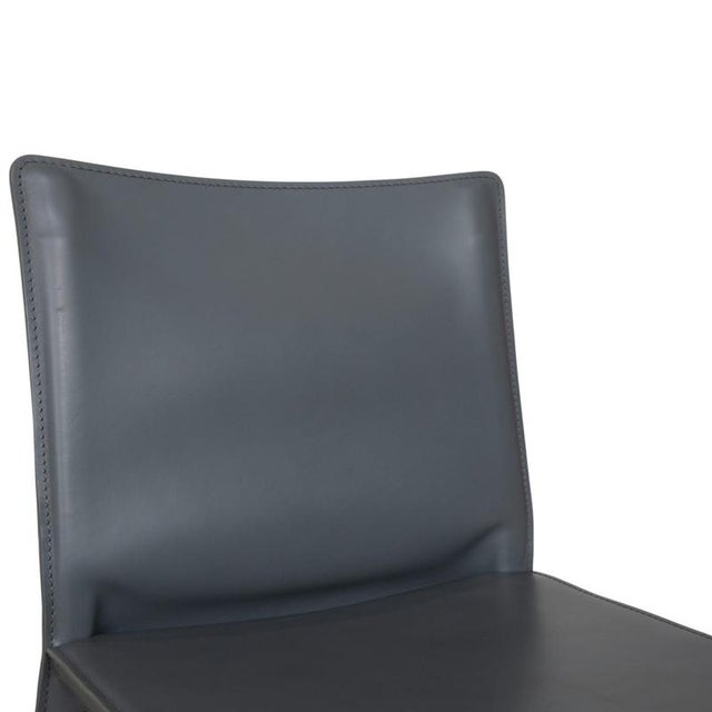 CAB 413 Chairs in Grey Leather by Mario Bellini for Cassina, Set of 8 For Sale - Image 6 of 18