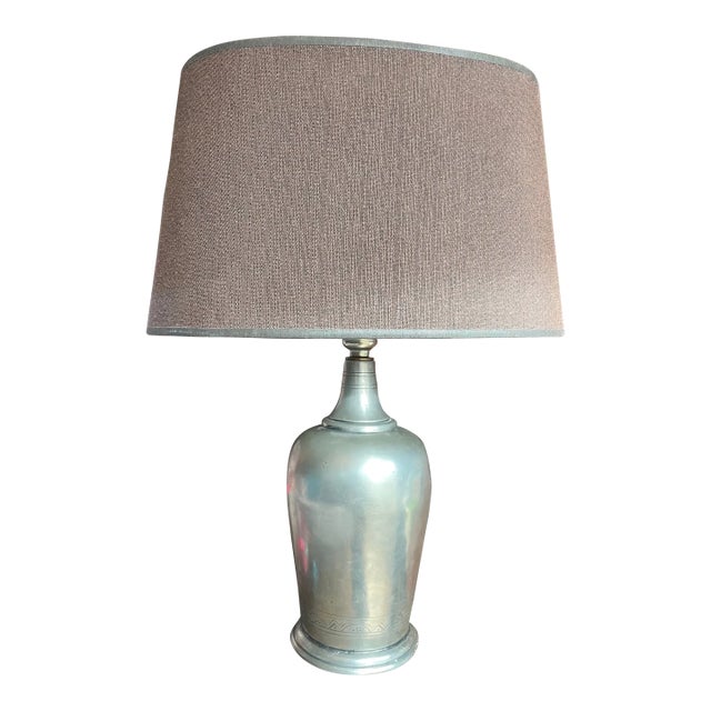 Vintage Arte Italica Tavola Marinoni Pewter Lamp Base For Sale
