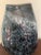 Stunning art glass heavy grayish blue modern minimalist vase Perfect for a side table or office Hues of gray and blue...